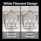 Feit Electric Feit White BA10 E12 (Candelabra) Filament LED Bulb Daylight 40 Watt Equivalence 2 pk BPCFC40950WFIL2 - alternate 5